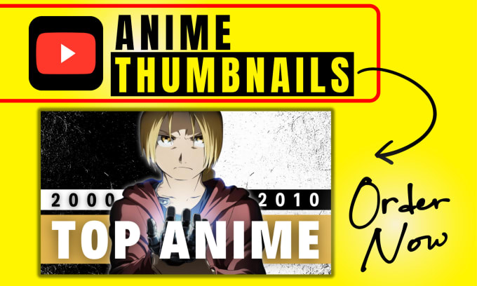 Gig Preview - Create attractive anime thumbnails for youtube