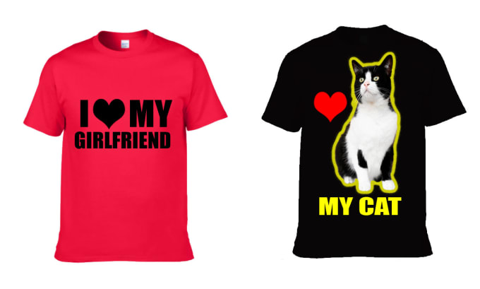 Gig Preview - Design girlfriend cat love t shirt