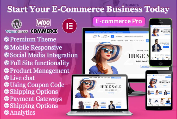 Gig Preview - Build stunning ecommerce sites using wordpress and elementor for maximum sales