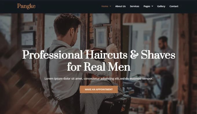 Gig Preview - Build barbing salon website, beauty salon, spa, fashion, barber website