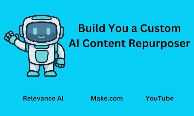 Gig Preview - Set up an automatic ai content repurposer with relevance ai, make and youtube