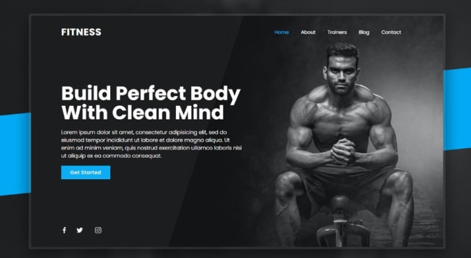 Gig Preview - Design top notch fitness website, health and fitness, gym website