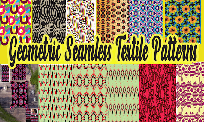 Gig Preview - Design geometric quilted pattern seamless repeat pattern floral textile pattern