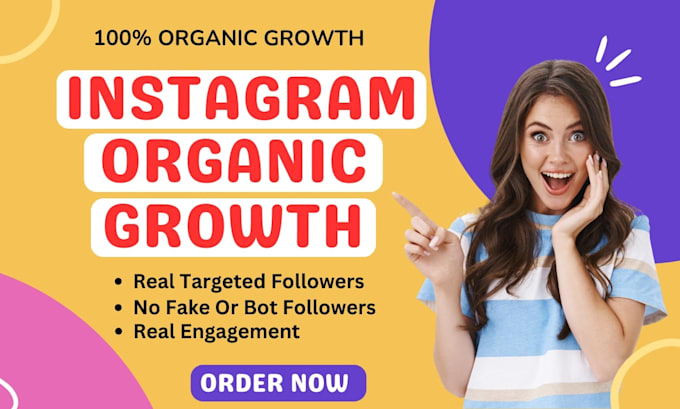 Gig Preview - Do super fast organic instagram growth with real, engaged followers