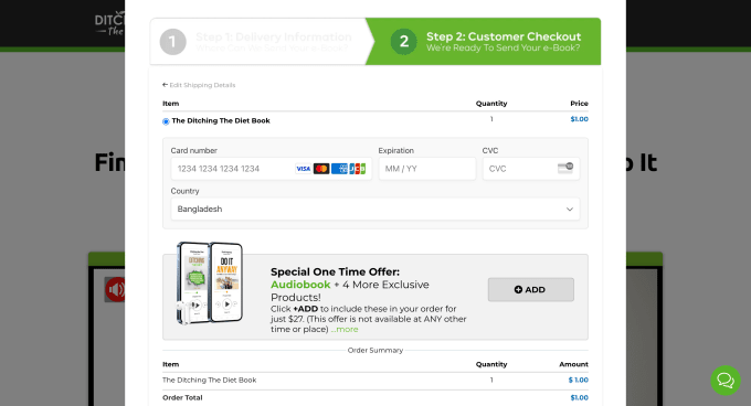 Gig Preview - Custom code highlevel two step order form with smart order bump