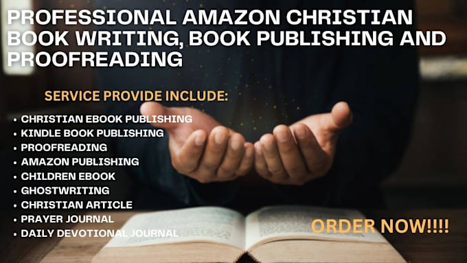 Gig Preview - Proof read your christian book, book editing, kindle book publishing