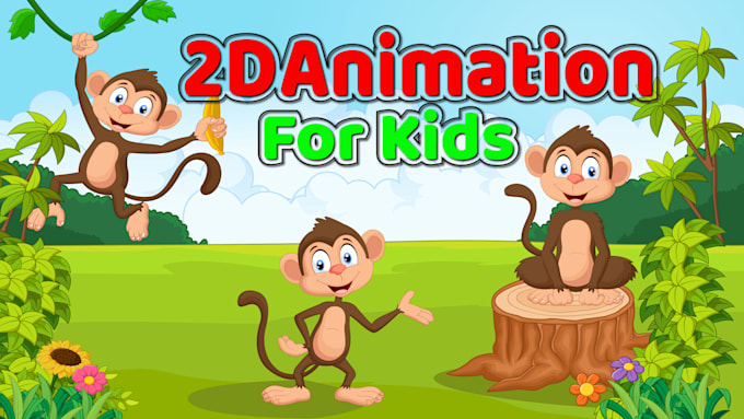 Gig Preview - Do kids 2d character animation , english rhymes , reels edit