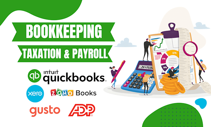 Gig Preview - Do quickbooks online, xero monthly bookkeeping ,  and  payroll