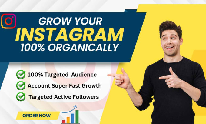 Gig Preview - Grow your instagram account for super fast organic promotion