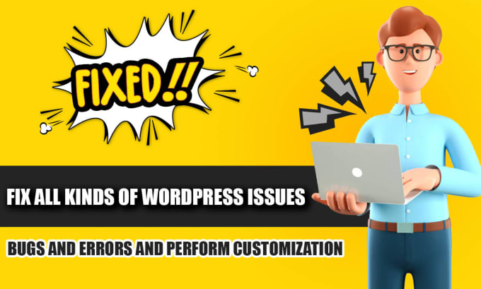 Gig Preview - Be your wordpress expert, fix wordpress issues and errors