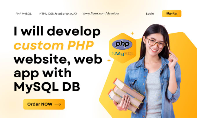 Gig Preview - Write a custom PHP website or web app with mysql database