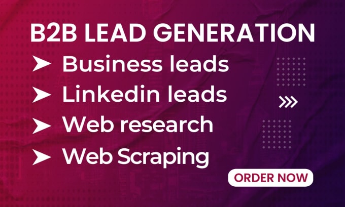 Gig Preview - Do b2b lead generation linkedin leads and web research