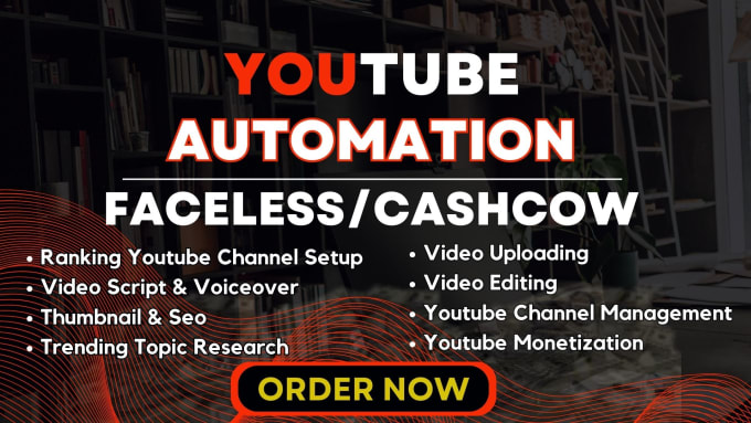 Gig Preview - Create a youtube faceless video, channel branding setup, promotion, monetiezaion