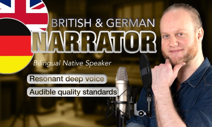 Gig Preview - Narrate a deep, resonate male british audiobook story