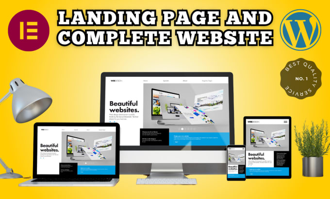 Gig Preview - Design a responsive landing page and wordpress website