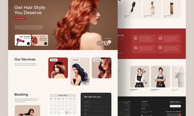 Gig Preview - Design stunning beauty salon ui ux design salon app ui ux in figma