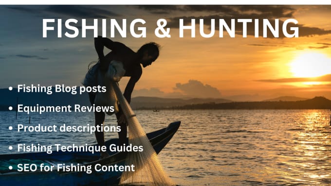 Gig Preview - Write SEO optimized fishing articles, guides and more