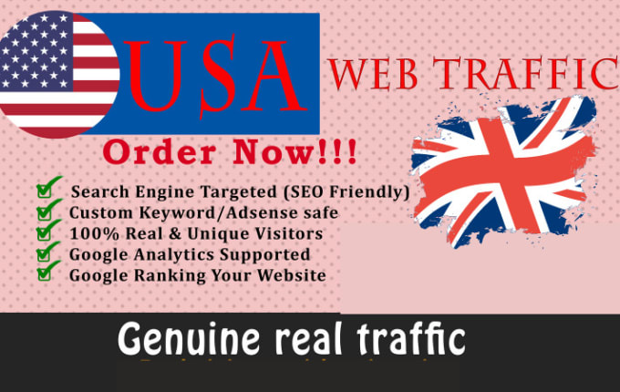 Gig Preview - Increase sales UK,USA do organic website traffic no bot