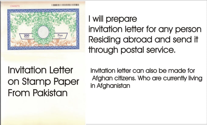 Gig Preview - Make sponsorship letters for invitation from pakistan