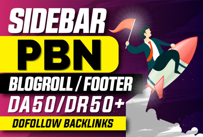 Gig Preview - Do 200 homepage sidebar dofollow backlinks da50 to da80