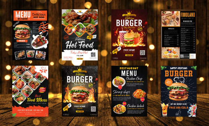 Gig Preview - Food menu design, restaurant menu design, food flyer