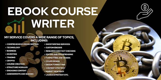 Gig Preview - Be your ebook course writer for technology, business, investing, trading, crypto