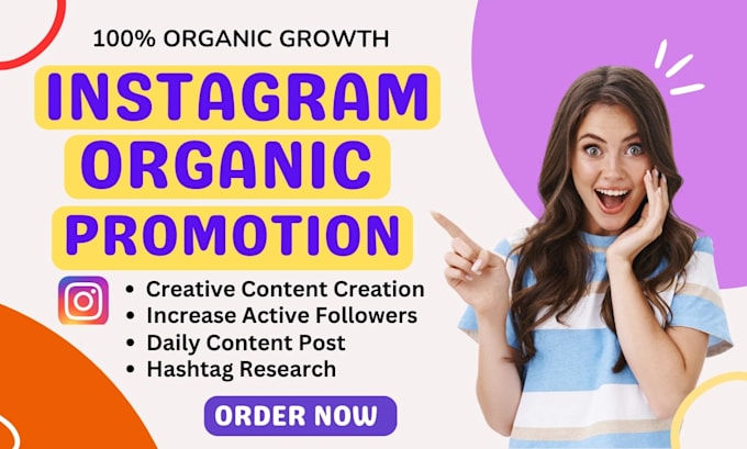 Gig Preview - Be your expert instagram organic promotion and marketing manager