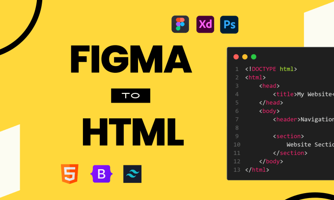 Gig Preview - Convert figma to html, xd to html, psd to html css  bootstrap