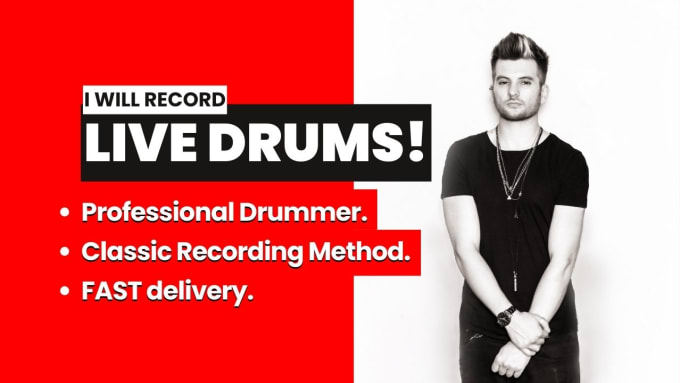 Gig Preview - Be your professional drummer for acoustic drum recording