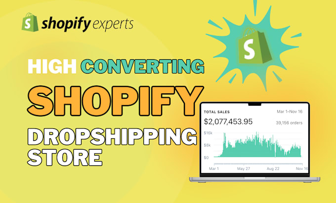 Gig Preview - Make 7 figure one product shopify dropshipping store clothing fashion website