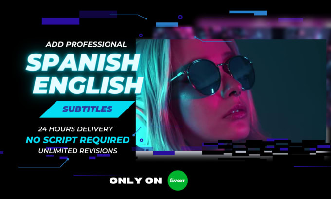 Gig Preview - Add spanish, french or english subtitle to your video