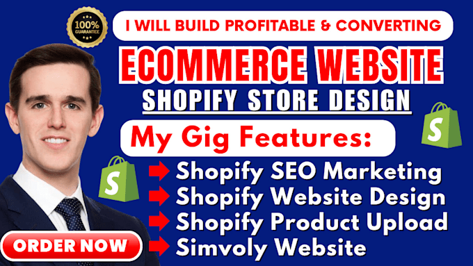 Gig Preview - Build shopify ecommerce website, shopify dropshipping store, zazzle traffic