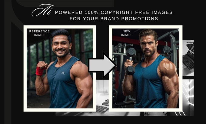 Gig Preview - Create copyright free images for your brand promotions using a reference image