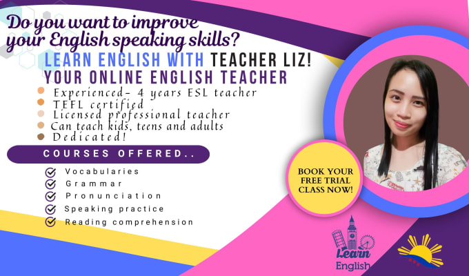 Gig Preview - Help you learn english in a fun and engaging way