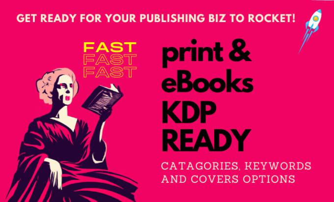 Gig Preview - Format print and ebooks ready to upload to amazon KDP