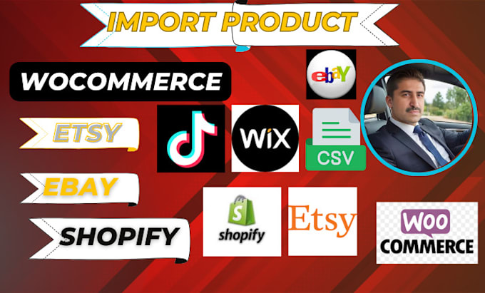 Gig Preview - Bulk import and export products on shopify amazon tiktok