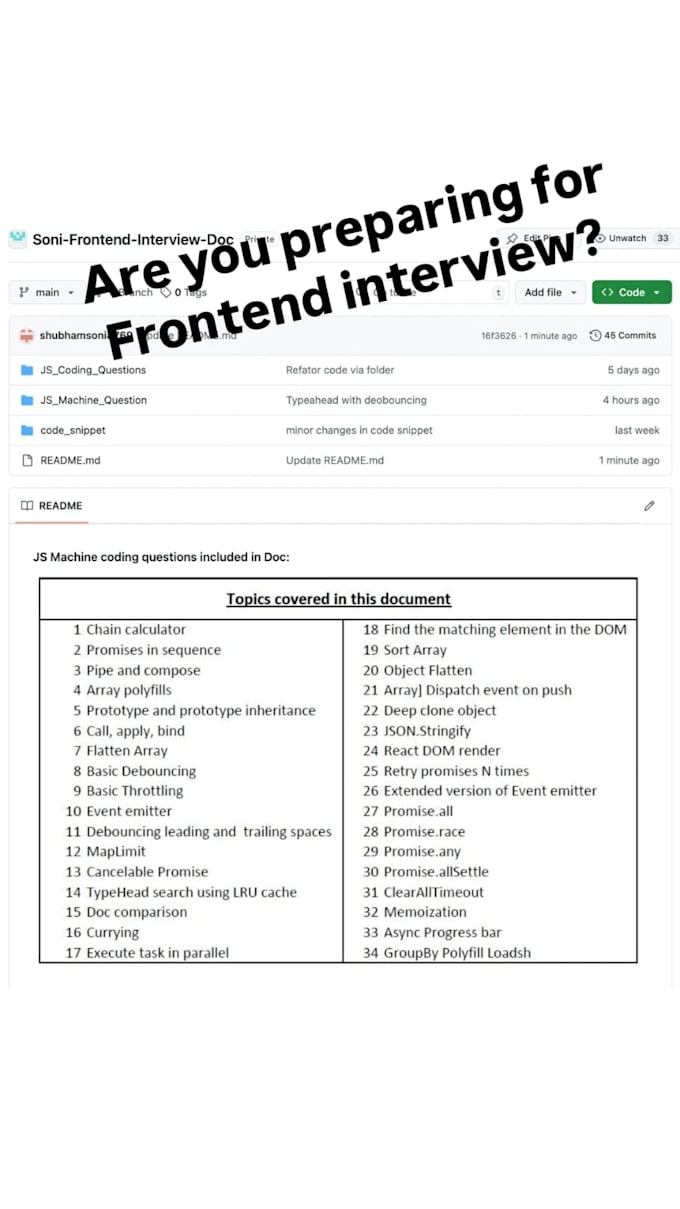 Gig Preview - Help you crack the maang frontend interview