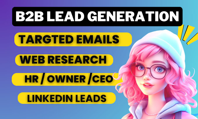 Gig Preview - Do highly targeted b2b lead generation, web research, email data