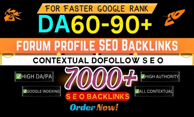 Bestseller - build 7050 social networks and forum profile SEO backlinks