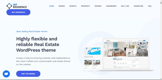 Gig Preview - Create real estate idx mls website with wp residence, mls website