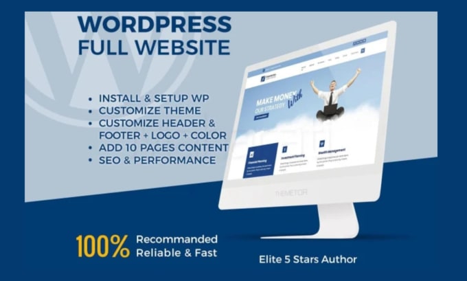 Gig Preview - Build your professional website with wordpress and redesign