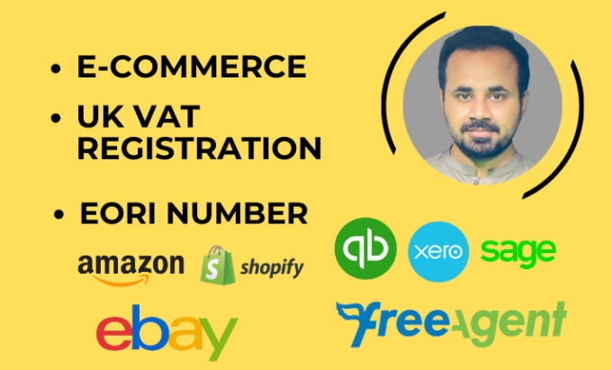 Gig Preview - Amazon shopify ebay ecommerce UK vat registration with hmrc