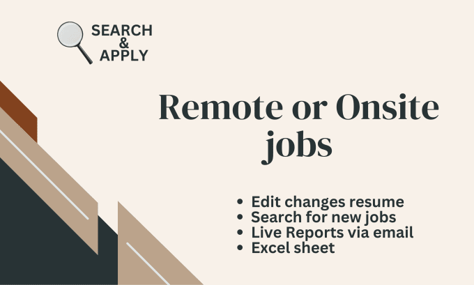 Gig Preview - Search and apply for your desired remote or onsite jobs