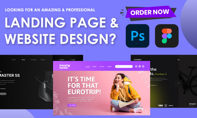 Gig Preview - Design figma landing page, figma website design