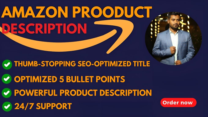 Gig Preview - Write amazon product listing descriptions with great SEO