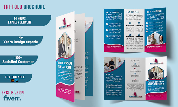 Gig Preview - Create business trifold, mortgage, medical, school admission brochure design