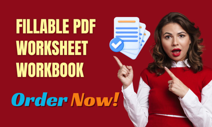 Gig Preview - Create fillable pdf, editable workbook pdf worksheet 24 hours