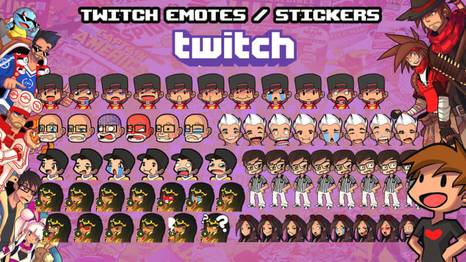 Gig Preview - Illustrate 6 twitch youtube emotes or stickers