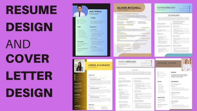 Gig Preview - Create resume and CV designs