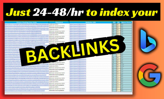 Gig Preview - Index your backlinks on google fast and safely